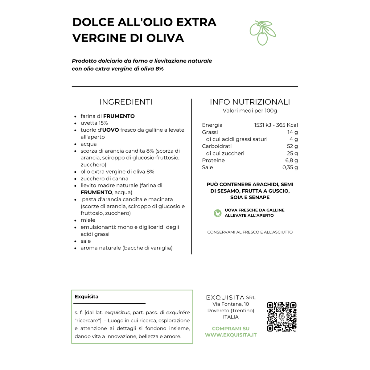 Dolce all'olio EVO