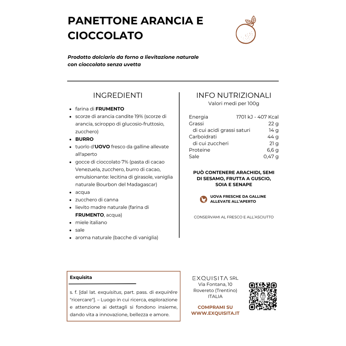 Panettone Arancia e Cioccolato