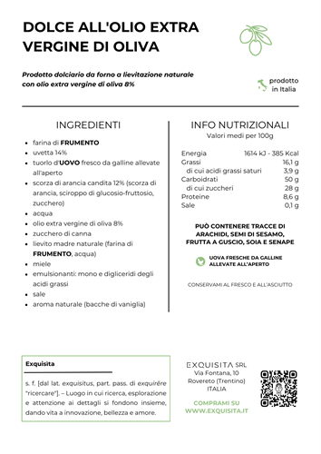 ALL'OLIO EXTRA VERGINE D'OLIVA